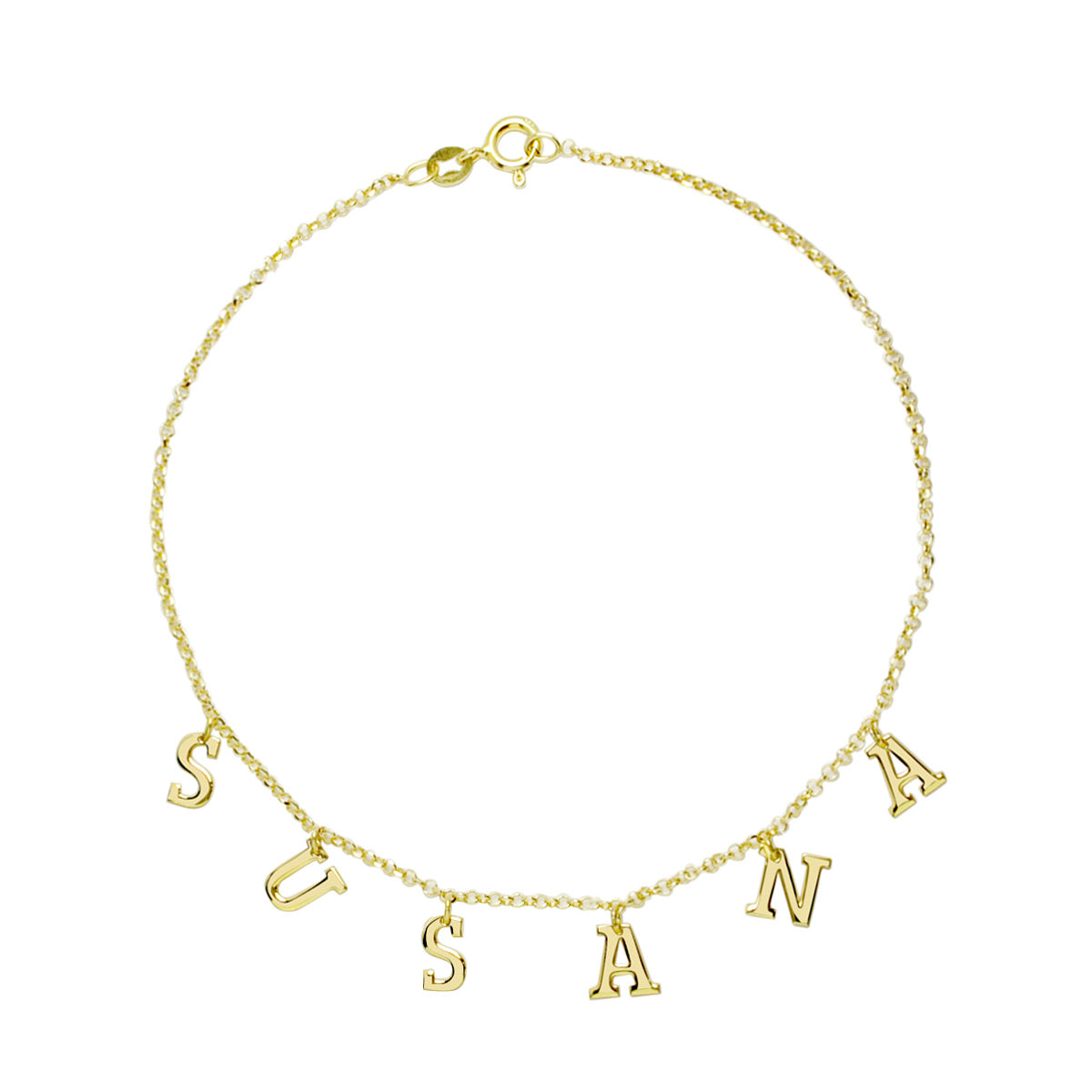 Pulsera con nombre o iniciales