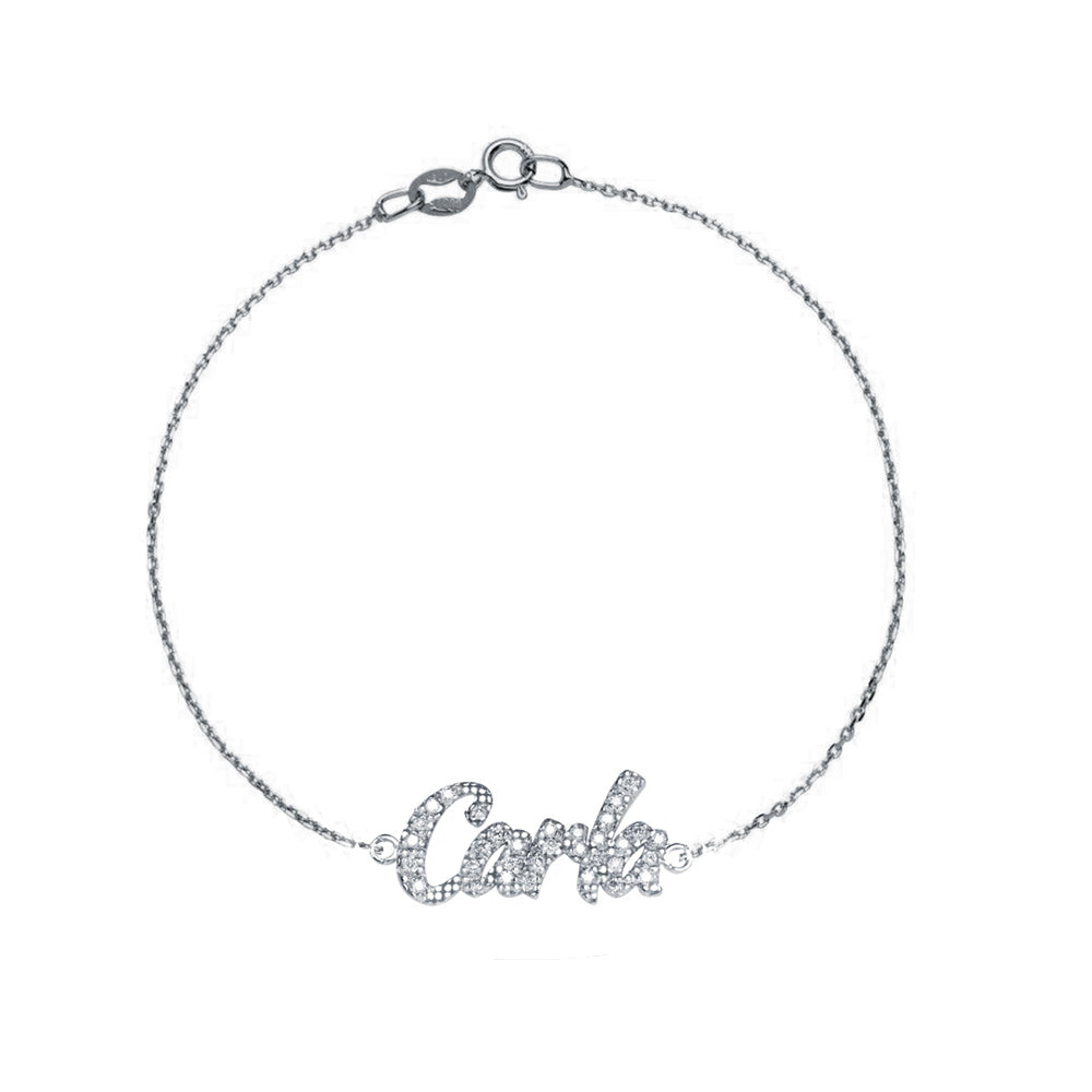 Pulsera con Nombre en Diamantes