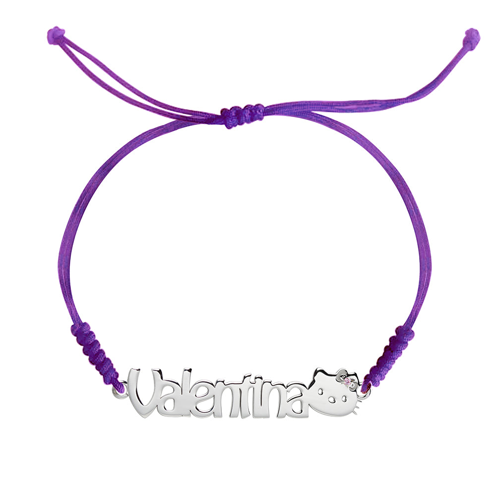 Pulsera con Nombre Kitty Macramé