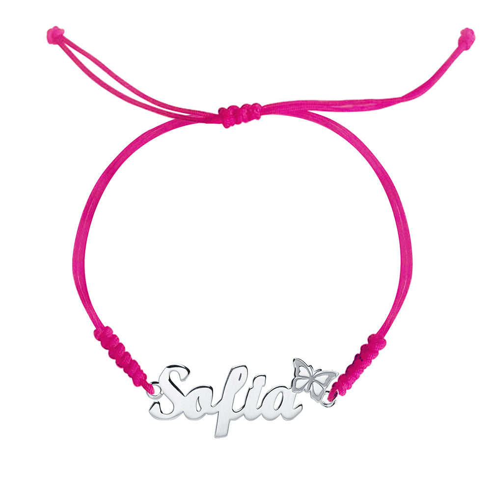Pulsera Mariposa de Plata 925 con Nombre Grabado