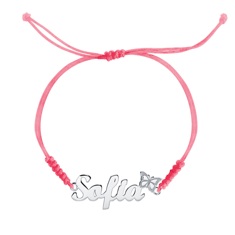 Pulsera Mariposa de Plata 925 con Nombre Grabado