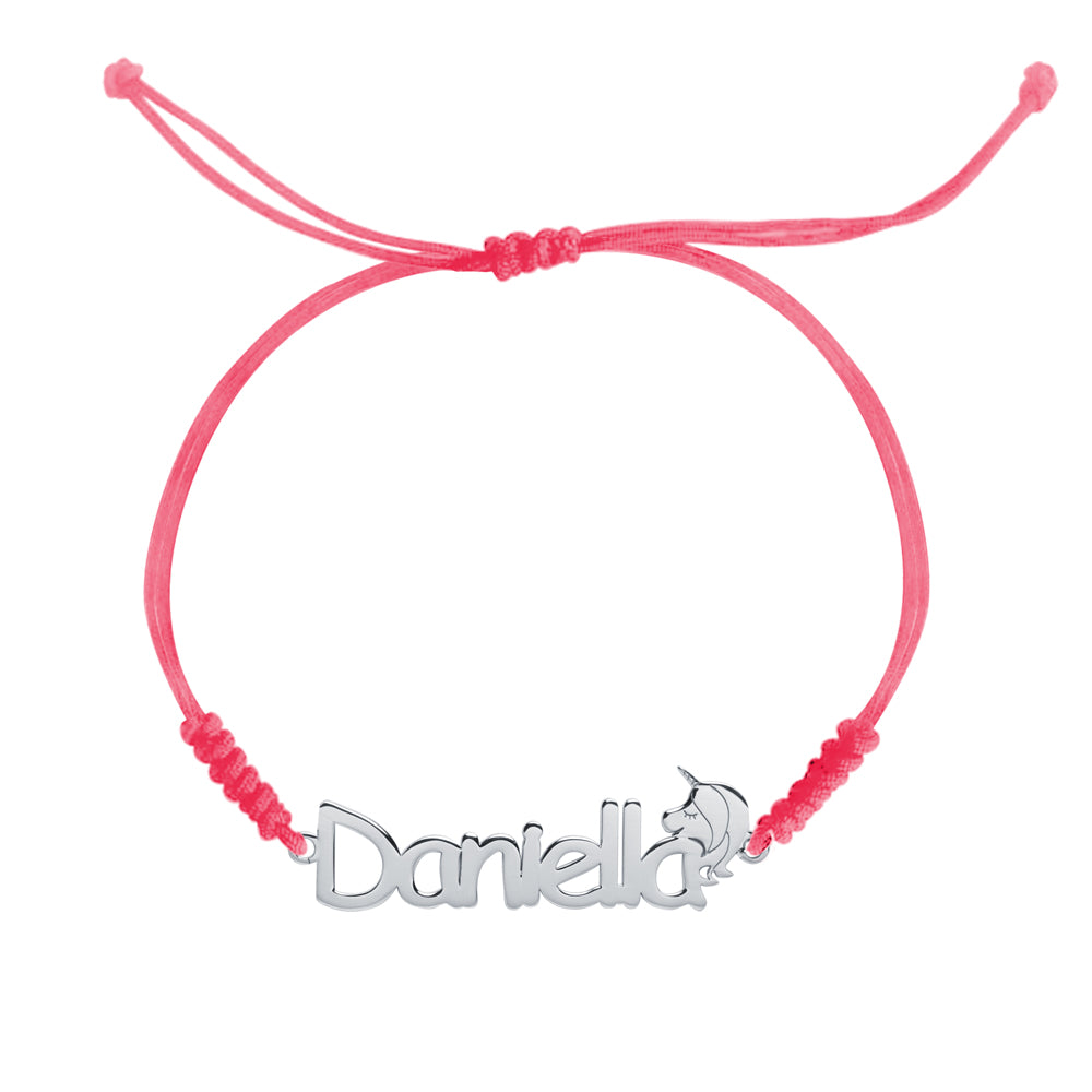 Pulsera Unicornio de Plata 925 con Nombre Grabado