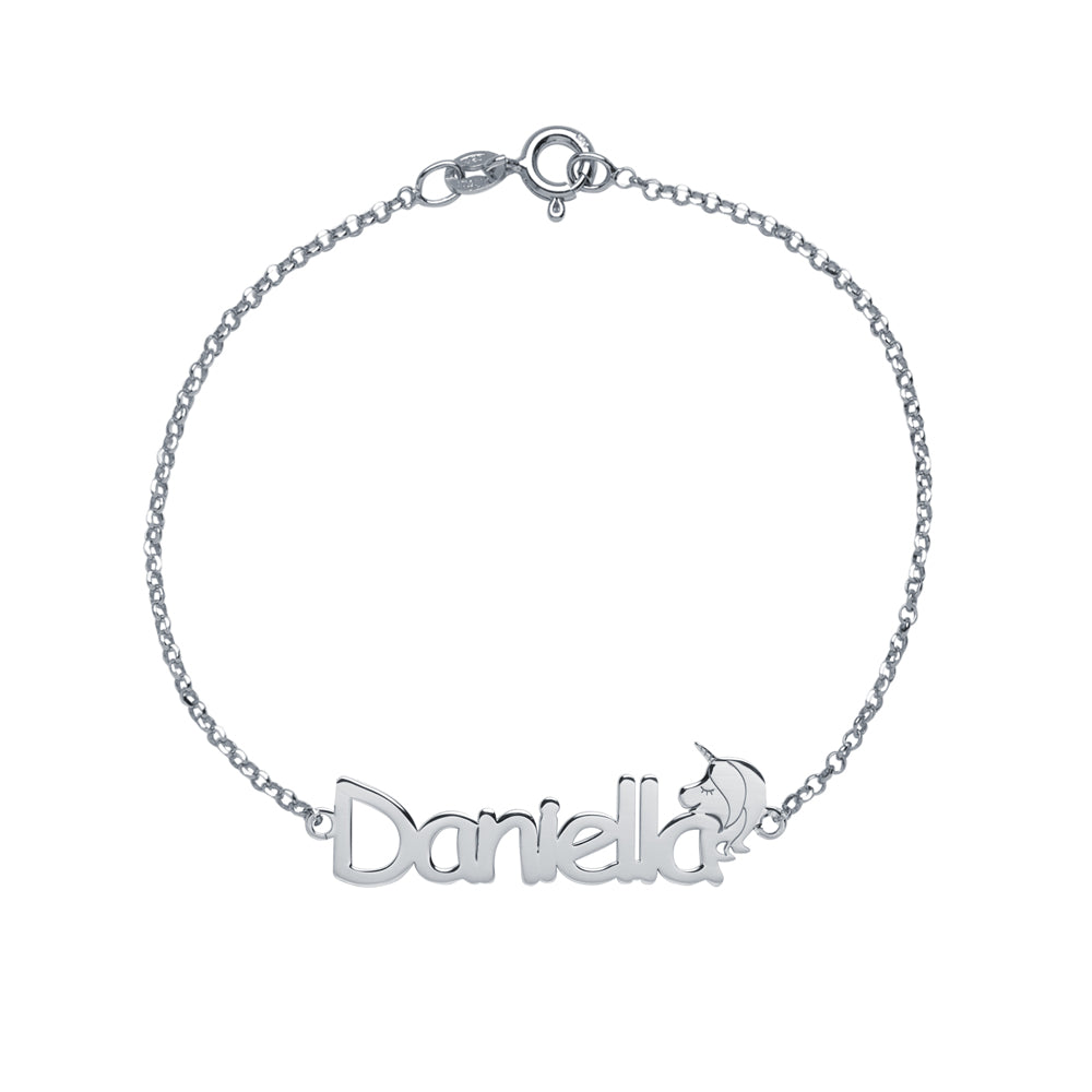Pulsera con Nombre Unicornio