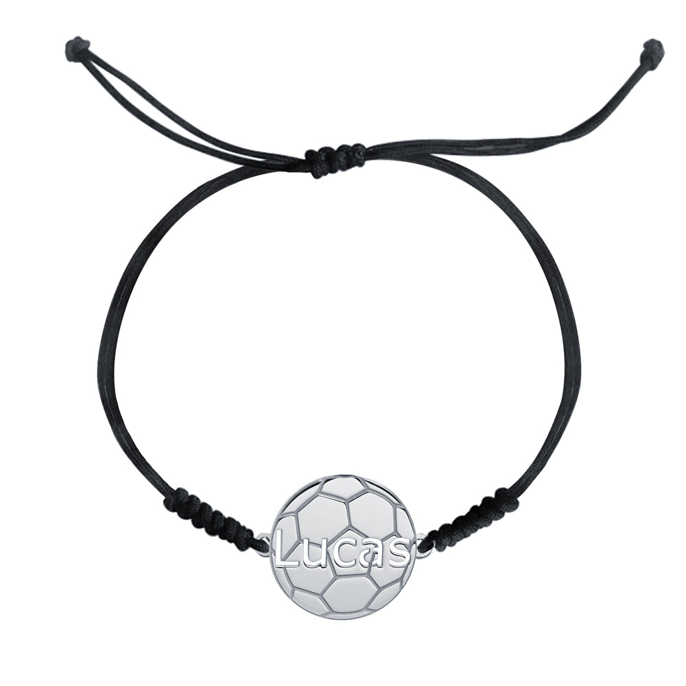 Pulsera con Nombre Futbol Macramé