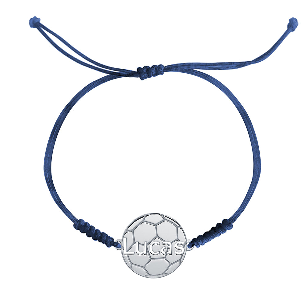 Pulsera con Nombre Futbol Macramé