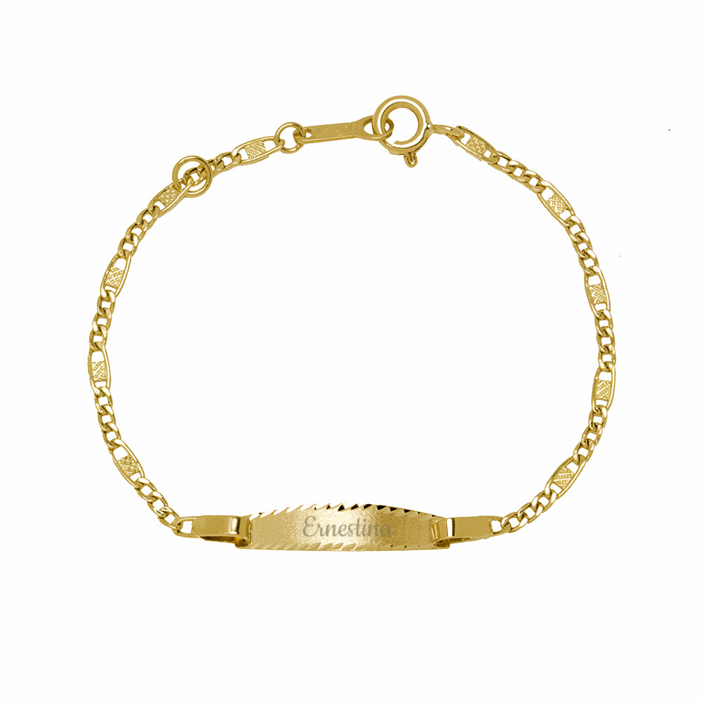 Pulsera Medalla Diamantada