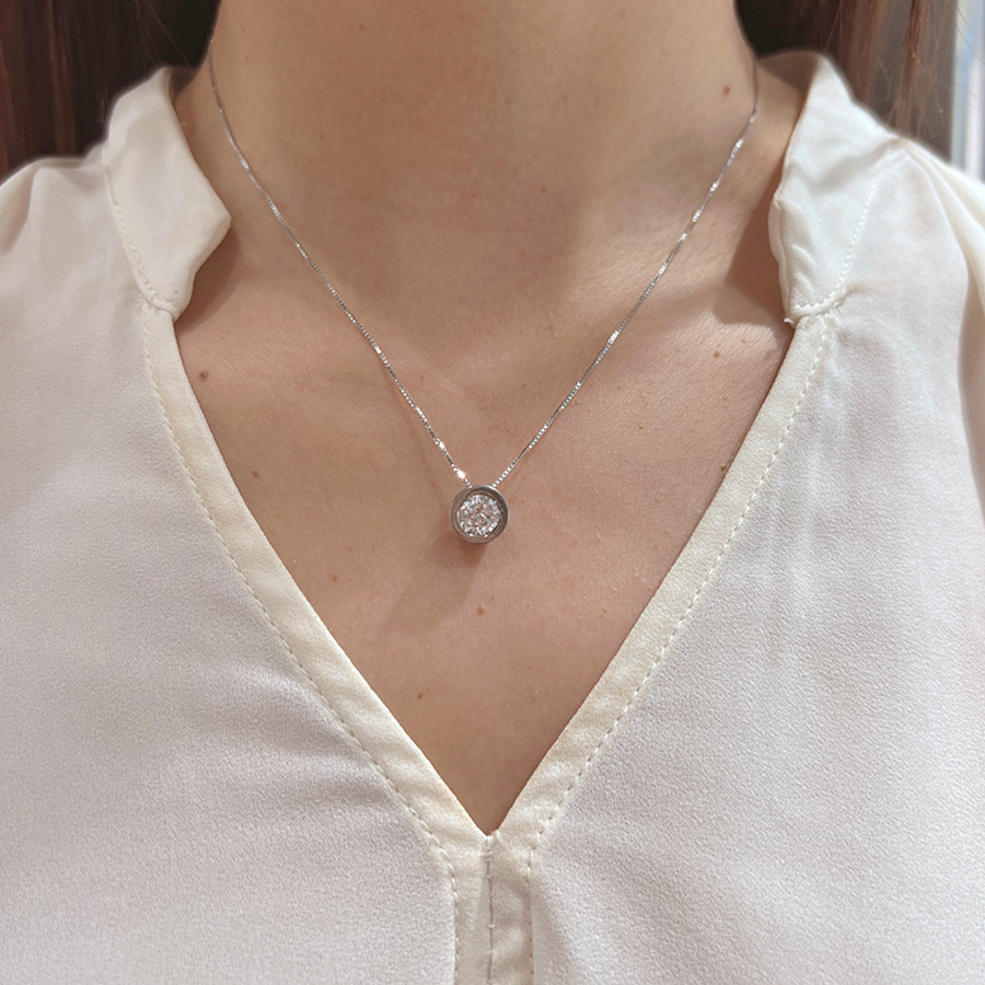 Colgante para Mujer con Diamante Natural
