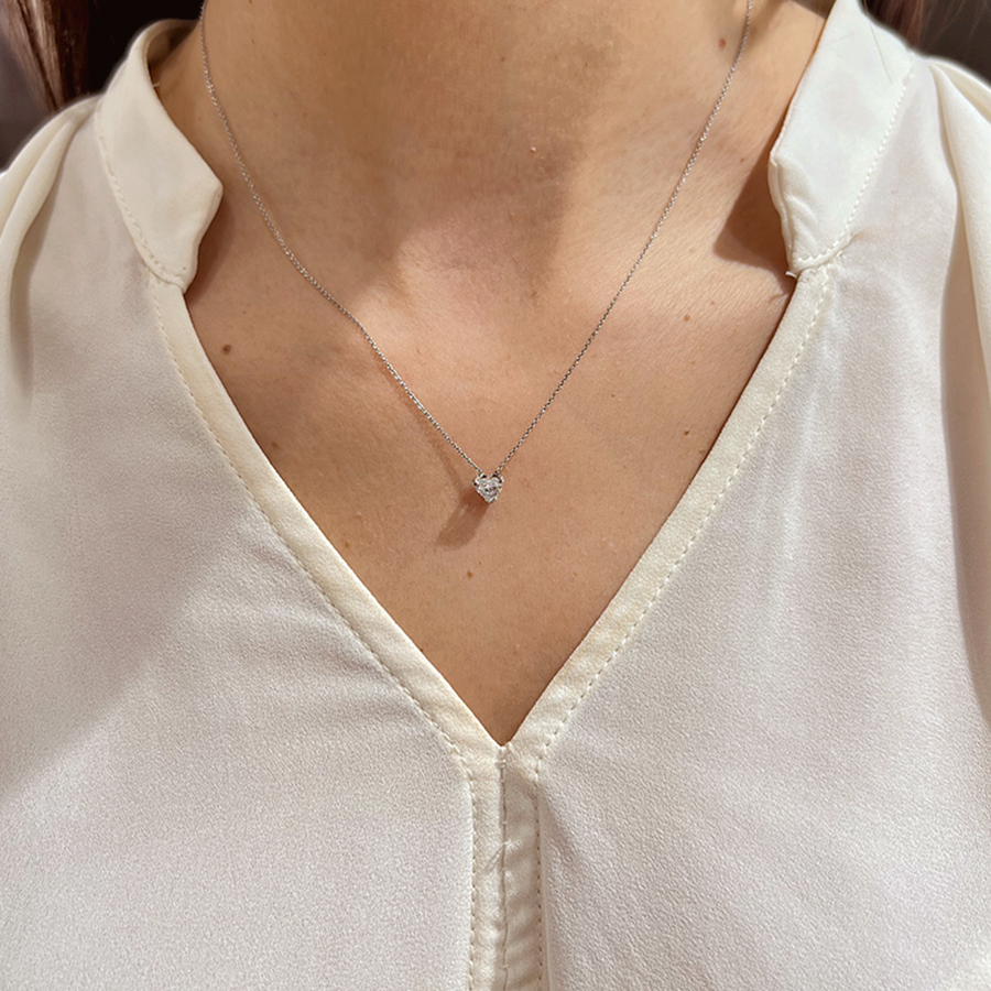 Cadena y Colgante Corazón Diamante 0,30ct.