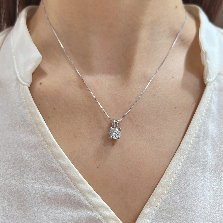 Cadena y Colgante Square Diamante 1,0ct.