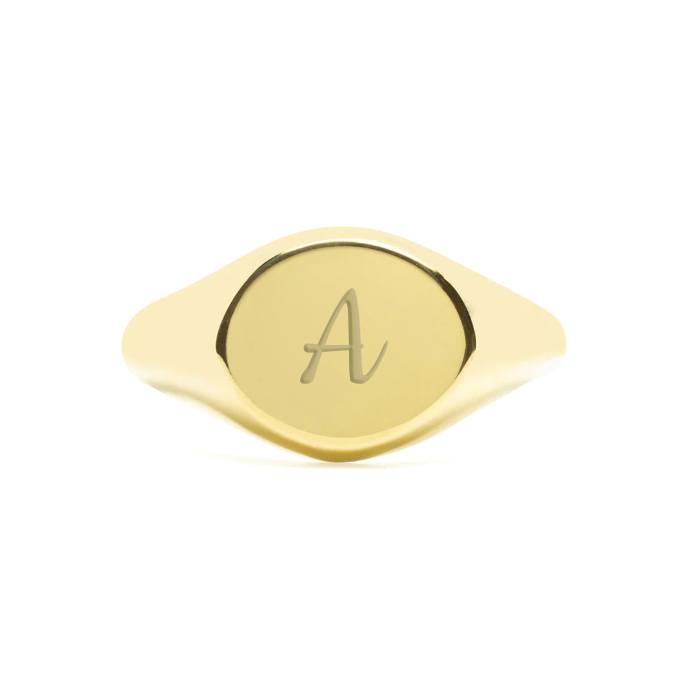 Sello Ajustable Oval de Plata 925 Personalizado