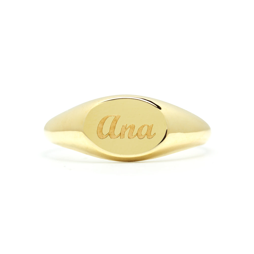 Anillo Sello Oval Name