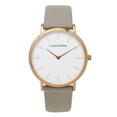 Reloj Insolence Oro Rosa Gris de Acero Personalizado