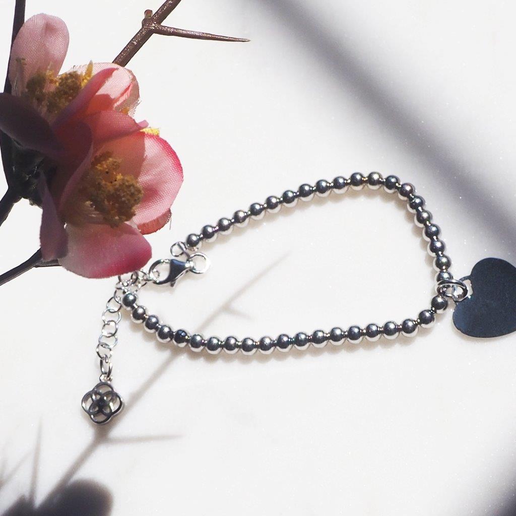 Pulsera Moon Corazón de Plata 925 Personalizada