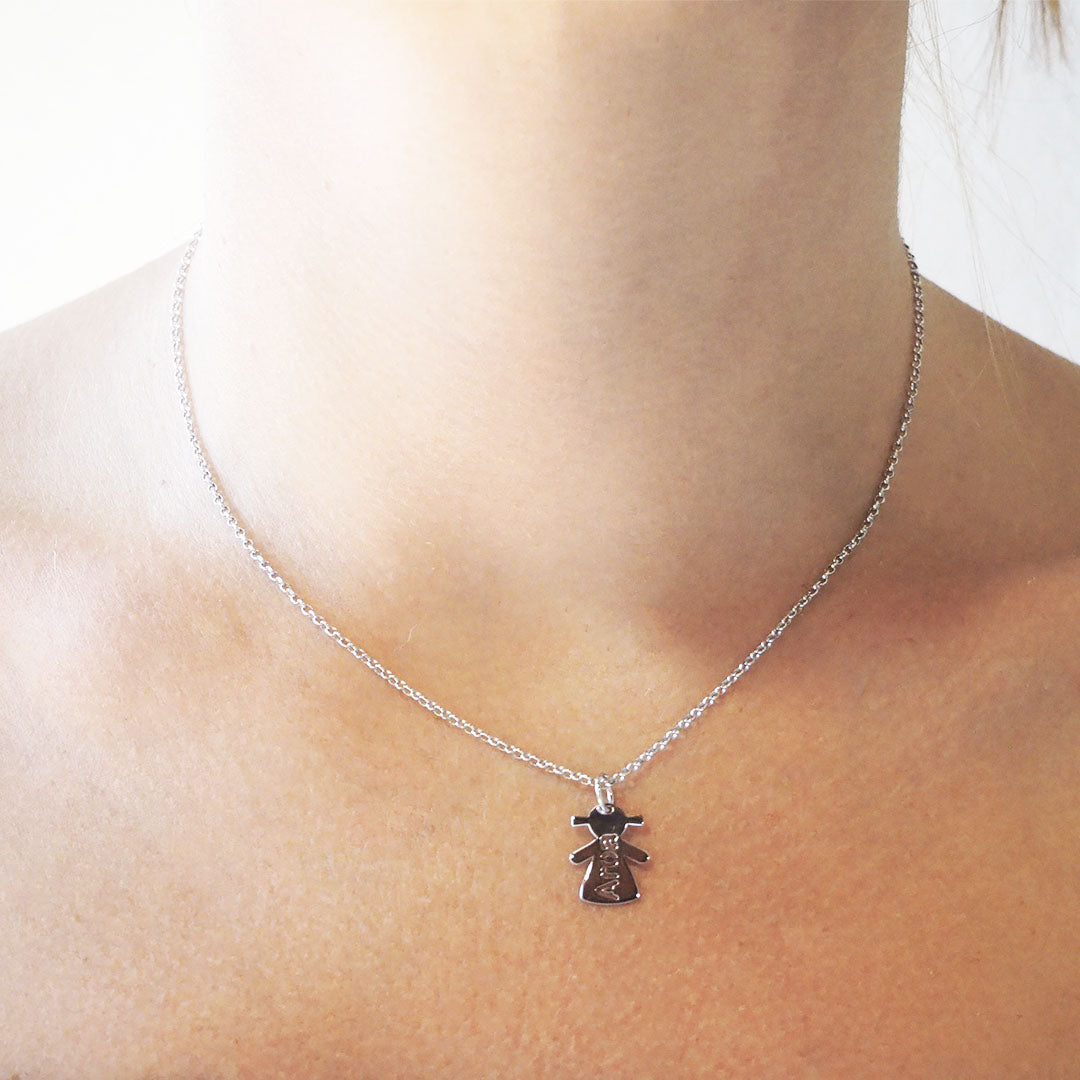 Collar de Plata 925 para Niña con Nombre Grabado
