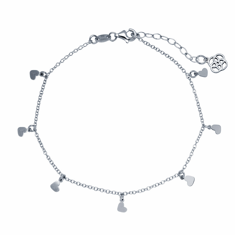 Tobillera Charms Corazones