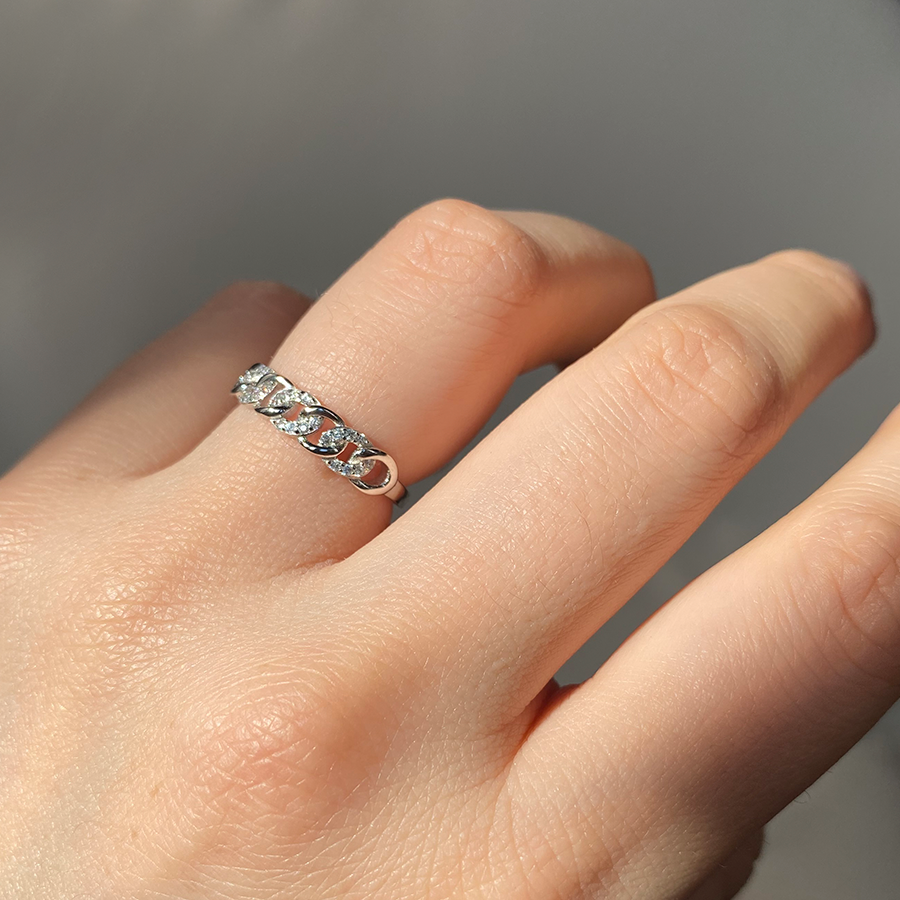 Anillo Cadena Circonitas