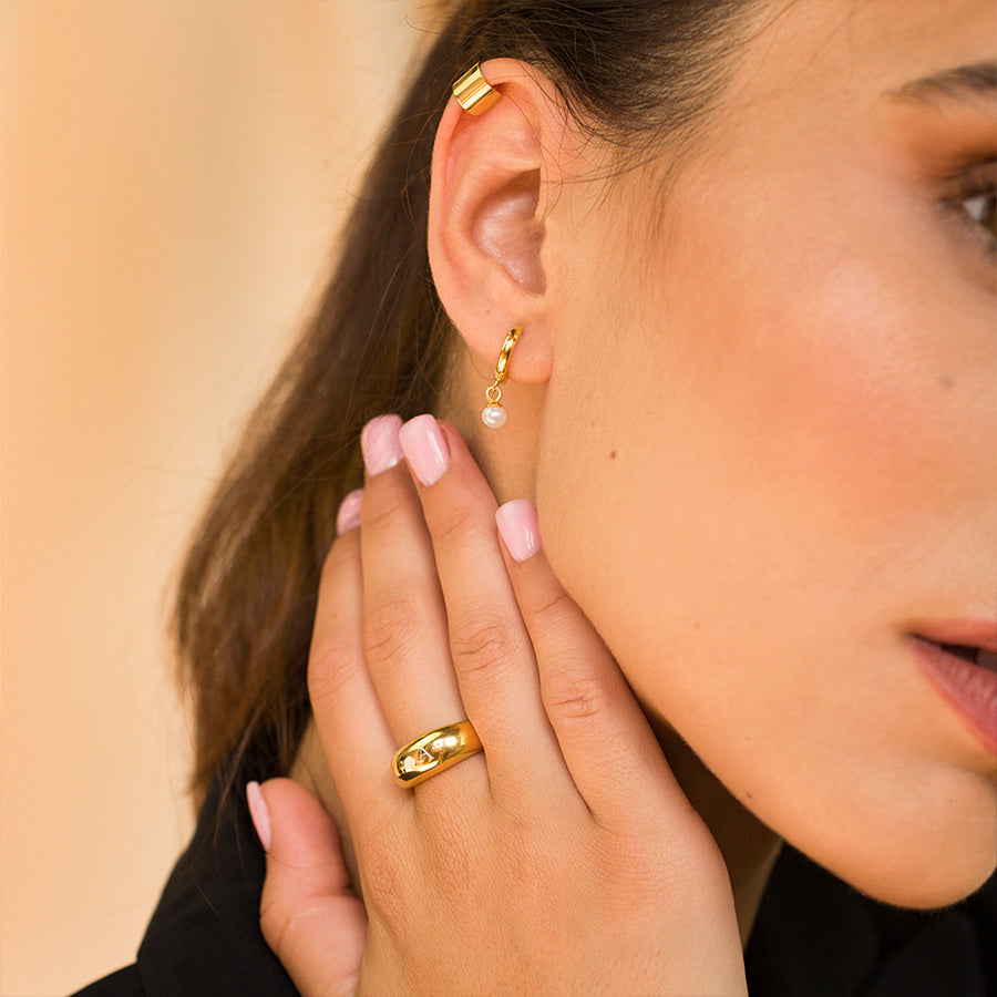 Arete Ear Cuff Plano de Plata 925