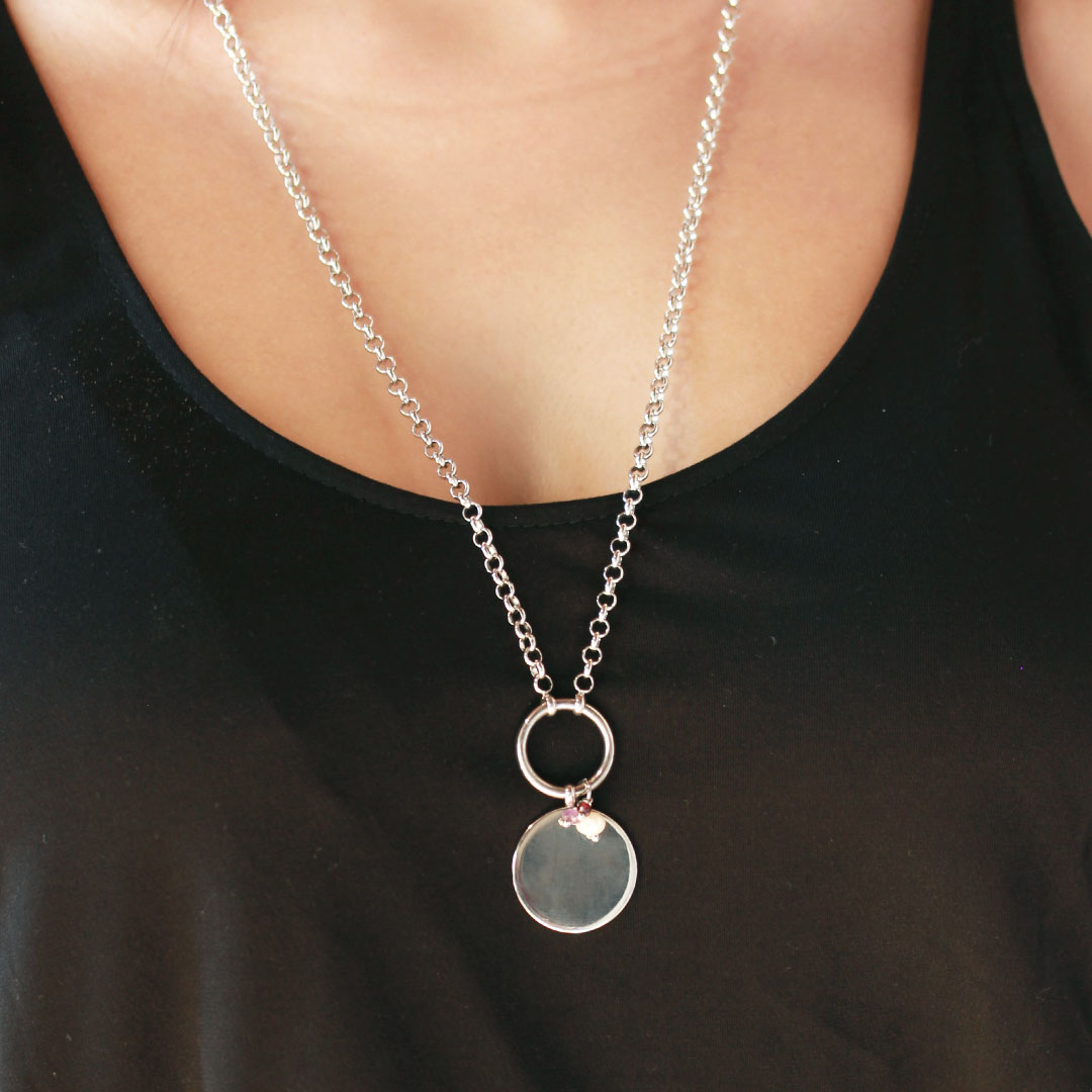 Collar La vie en rose de Plata 925 Personalizado