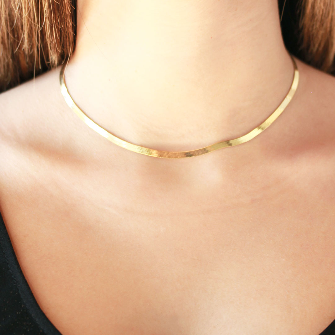 Collar Choker Mirror de Plata 925 Personalizado