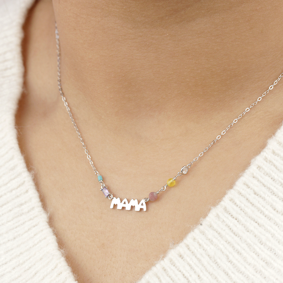 Collar Mamá de Plata 925 Personalizado