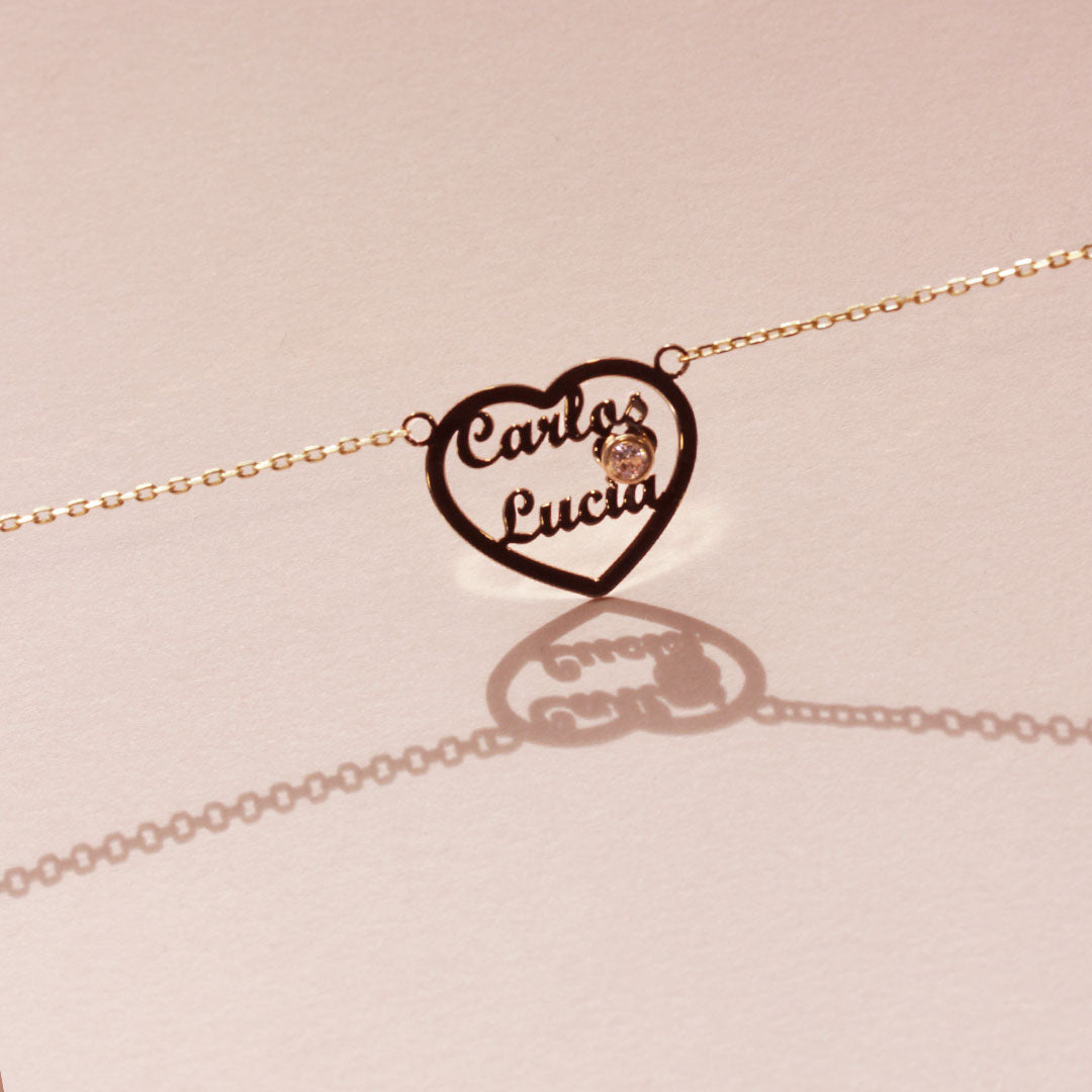 Collar Corazón Nombres