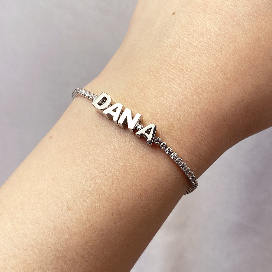 Charm Clip Love de Plata 925 con Inicial Grabada