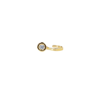 Pendientes Earcuff de Oro 9K con Circonita