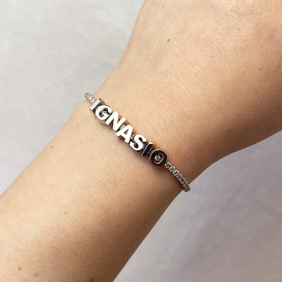 Charm Clip Love de Plata 925 con Inicial Grabada