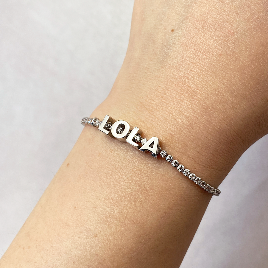 Charm Clip Love de Plata 925 con Inicial Grabada
