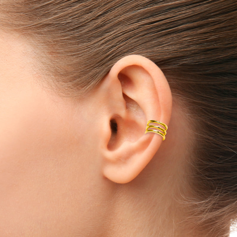 Pendientes Ear Cuff Trilogía de Plata sin Agujero