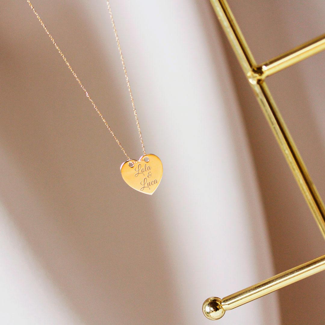 Colgante Corazón de Oro 9K Personalizado