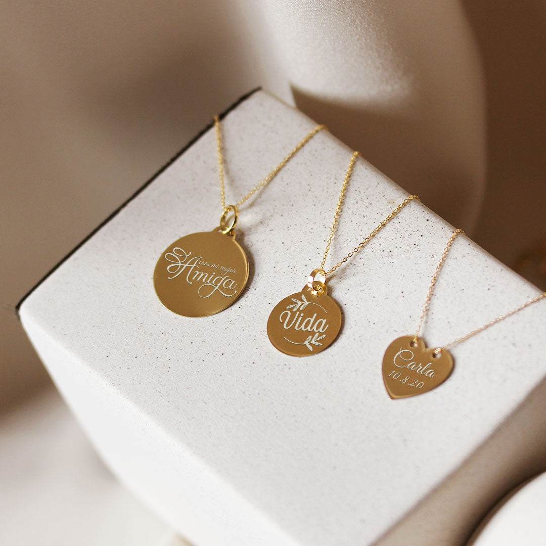 Colgante Corazón de Oro 9K Personalizado