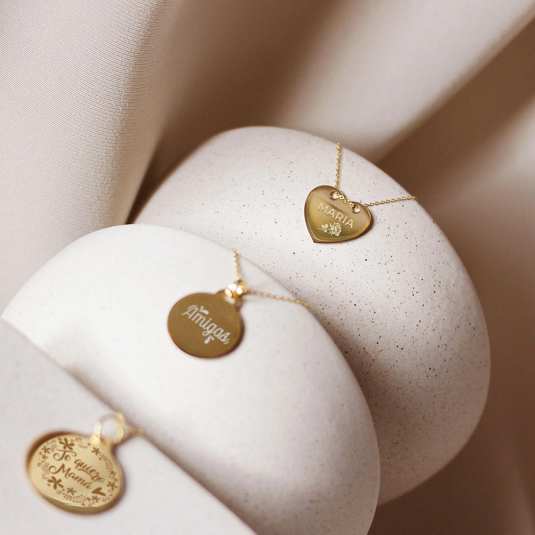 Colgante Corazón de Oro 9K Personalizado