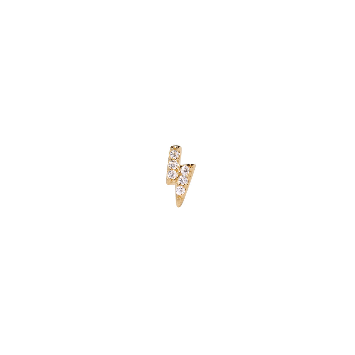 Pendiente piercing rayo plata doré