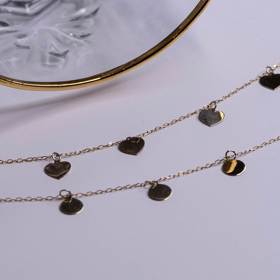 Gargantilla Corazones Oro