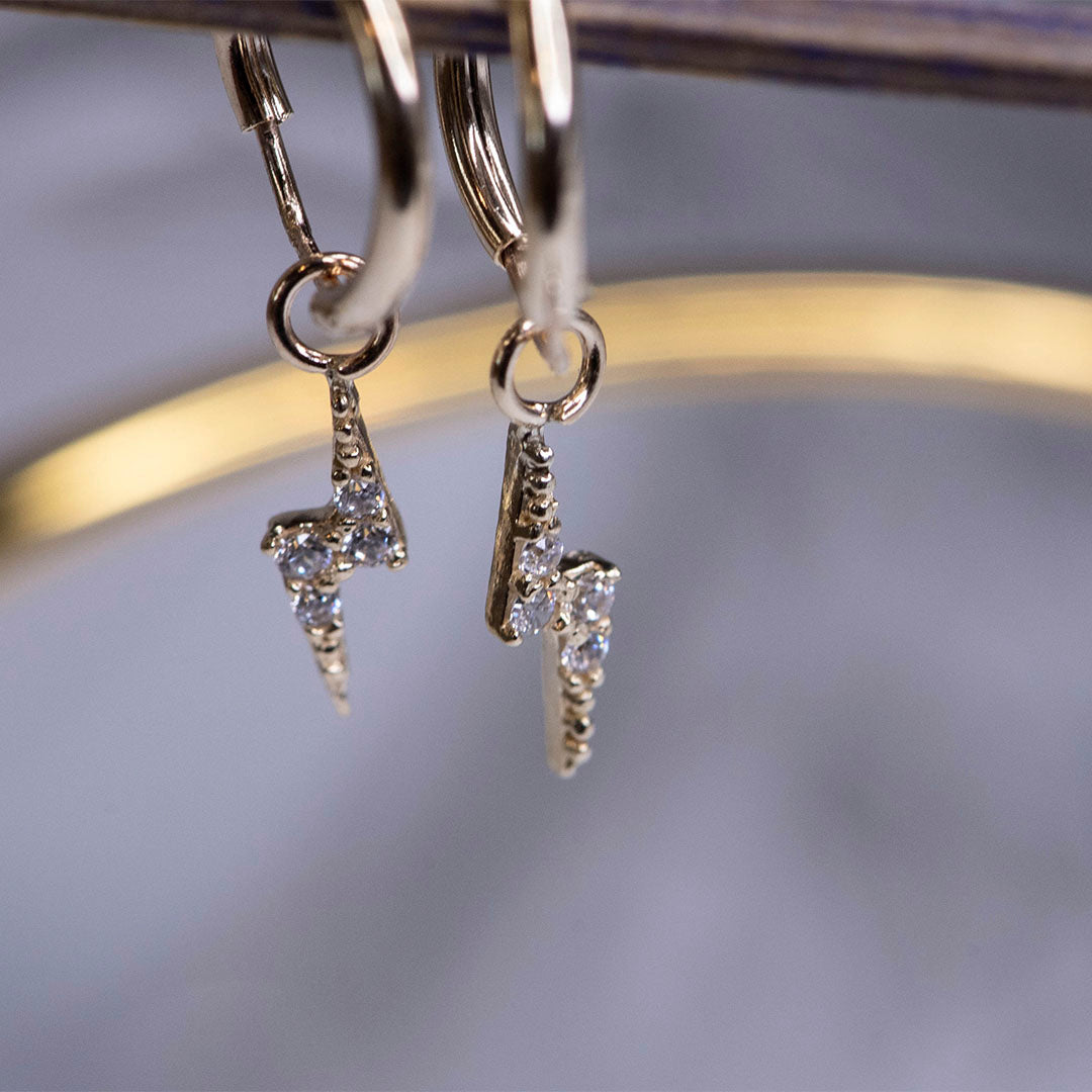 Aretes Aro Rayo Oro