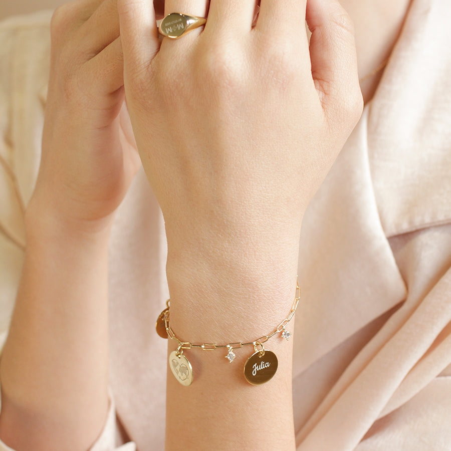 Pulsera Eslabón de Plata 925 con Nombre Grabado