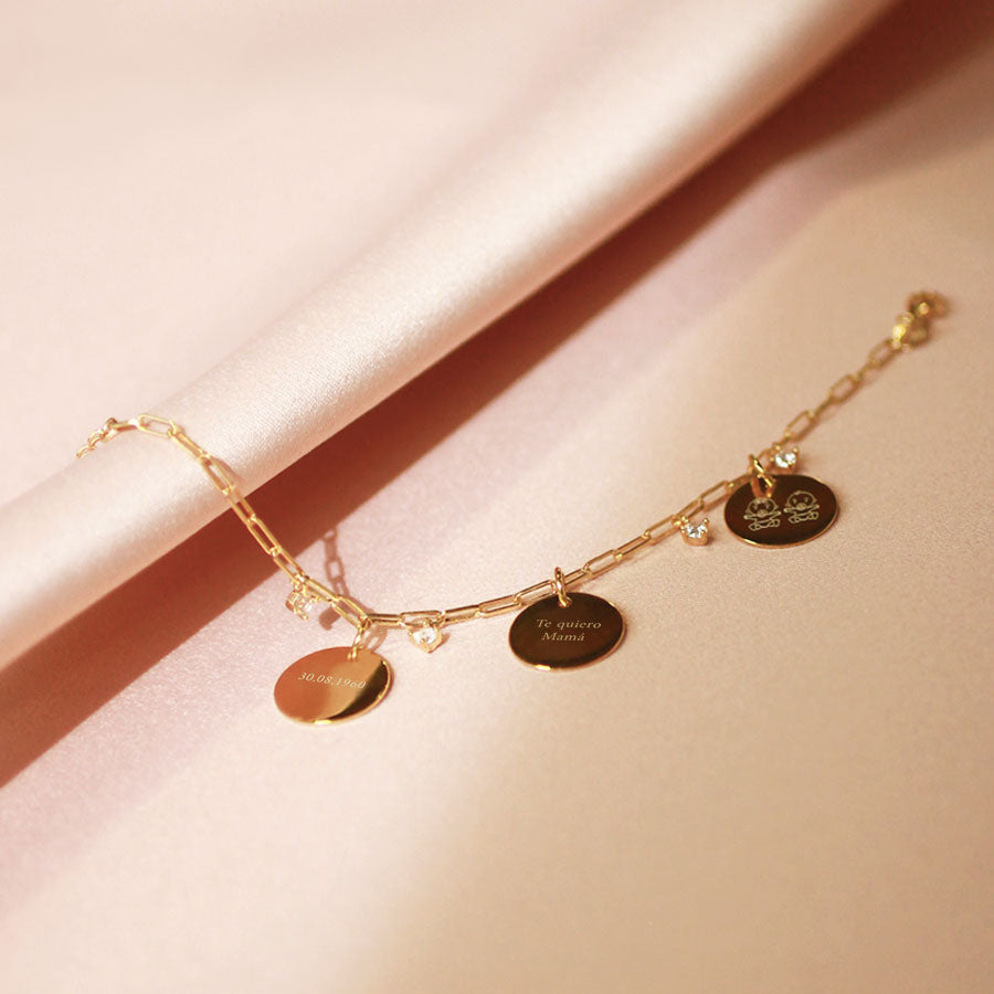 Pulsera Eslabón de Plata 925 con Nombre Grabado