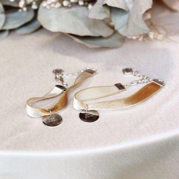 Pulsera Testigos de Boda de Plata 925 Personalizada