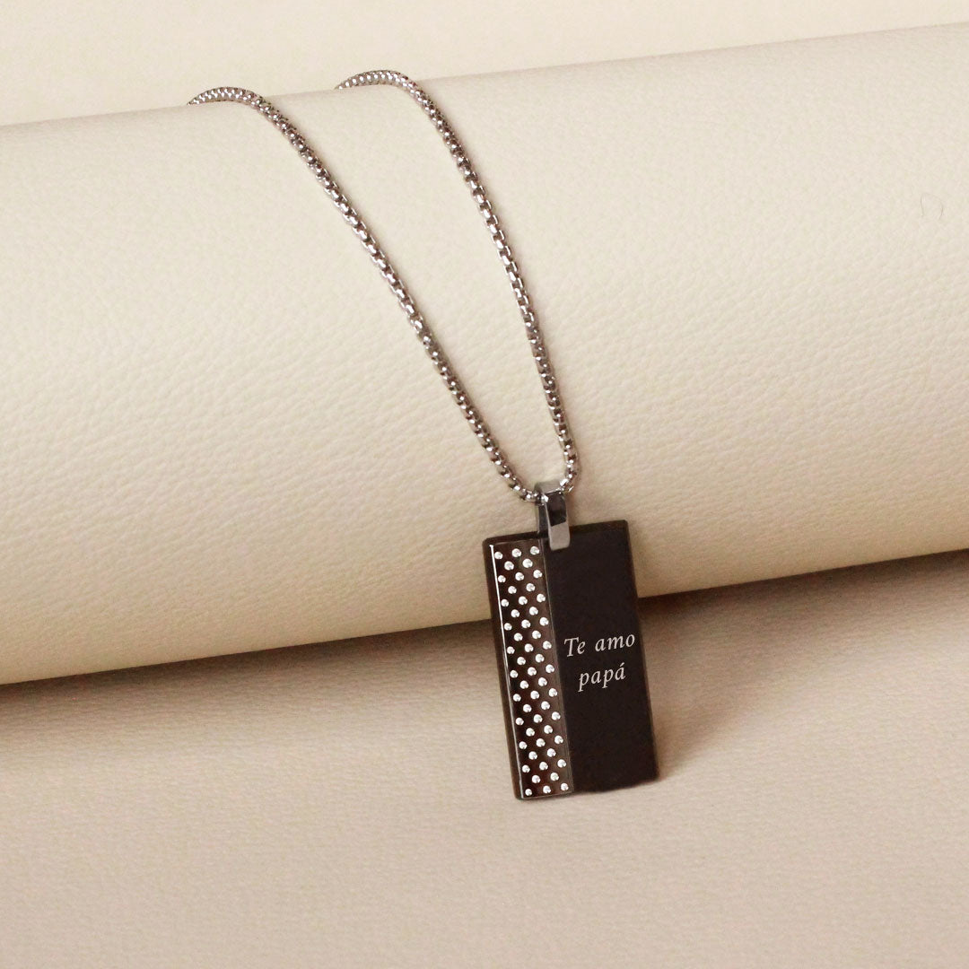 Collar Militar de Acero para Hombre Personalizado