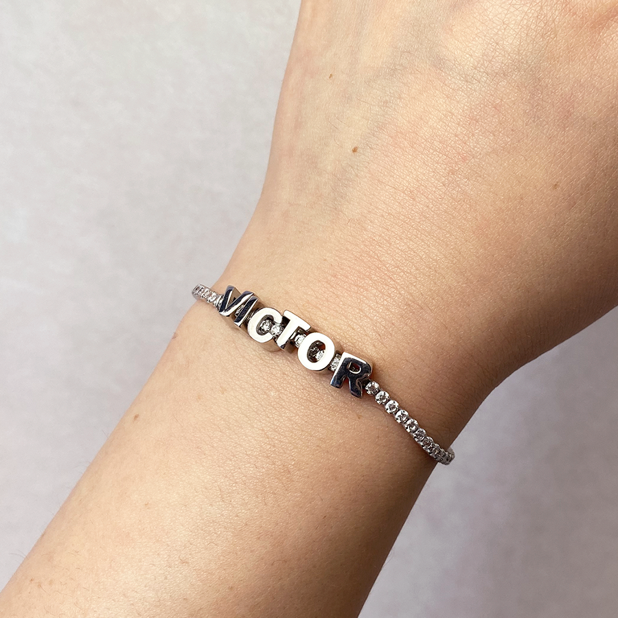 Charm Clip Love de Plata 925 con Inicial Grabada