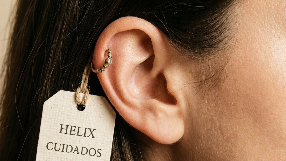 Portada de helix piercing guía: tipos, curación y cuidados