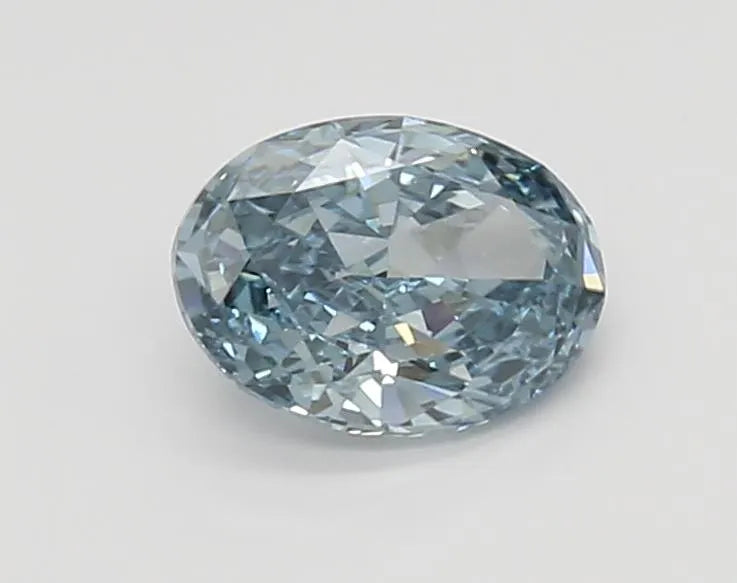 0.92ct Oval Lab Grown Diamond (Colour Fancy Vivid Blue, Clarity VS1, IGI Certified)