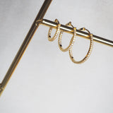 Pendiente aro circonitas Ø 22mm Plata