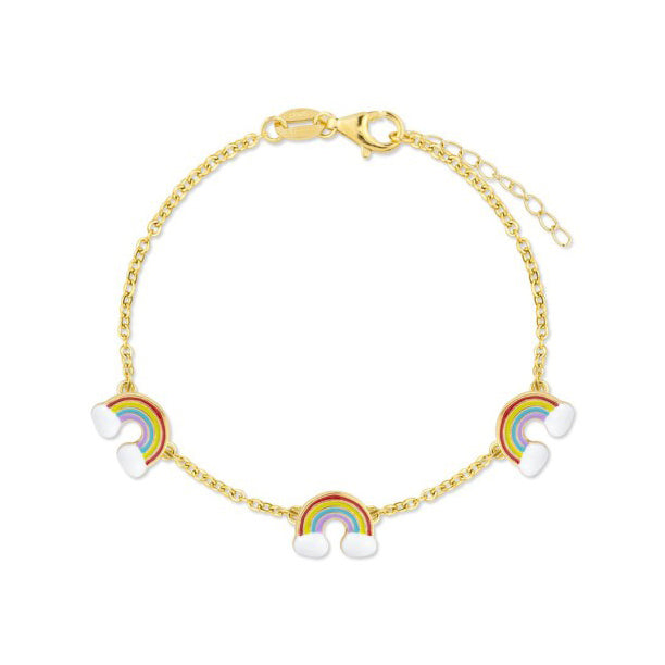 Pulsera niña Arcoiris Plata