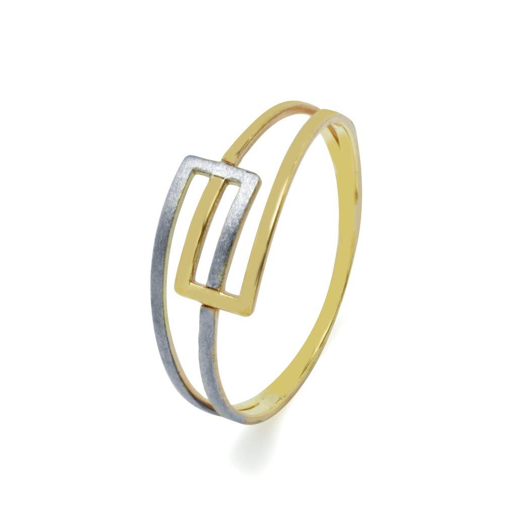 Anillo Hebilla Bicolor Oro