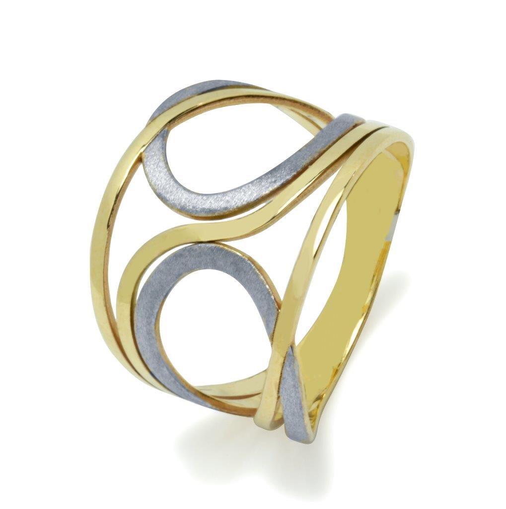 Anillo Mirror Bicolor Oro