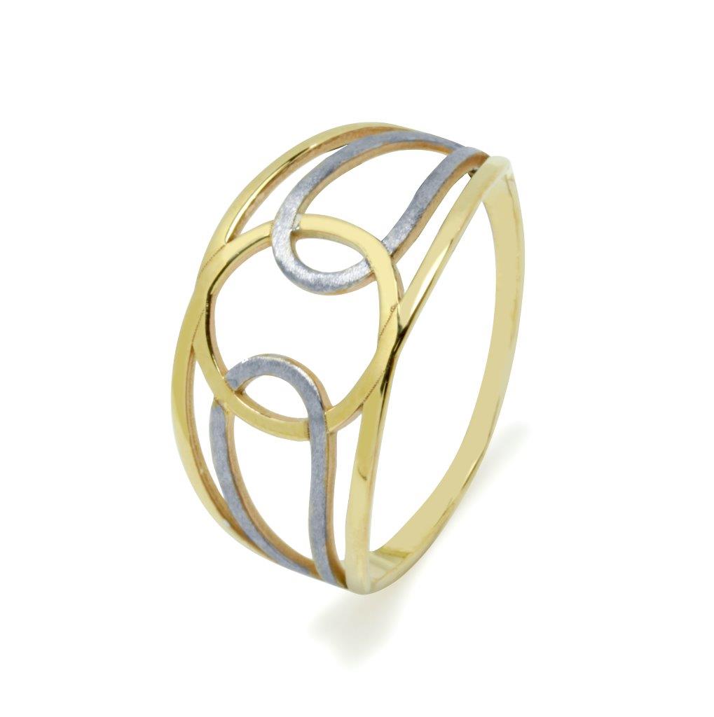 Anillo Weave Bicolor Oro