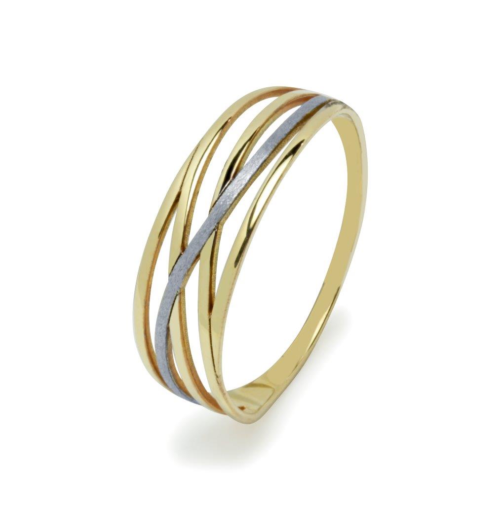 Anillo Thread Bicolor Oro