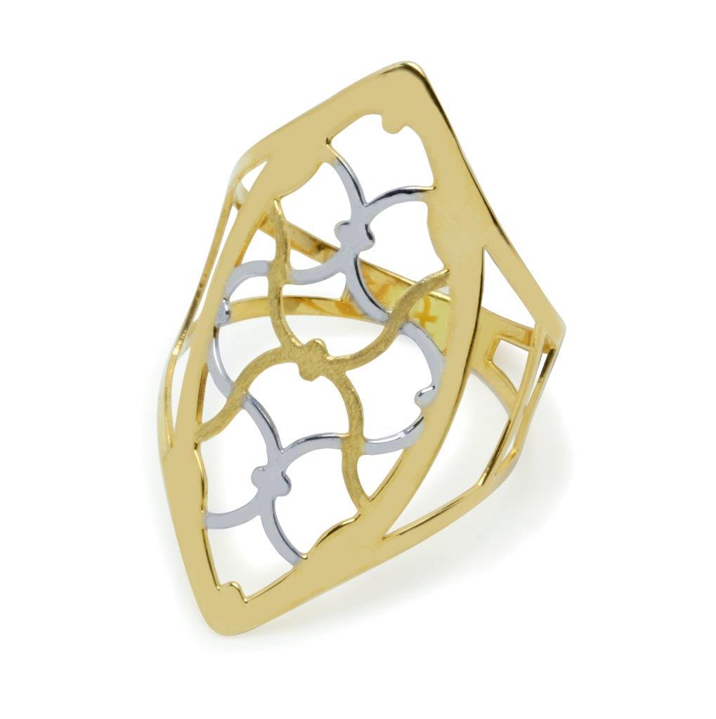 Anillo Lanzadera Alhambra Bicolor Oro